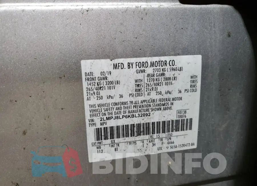2LMPJ8LP6KBL32092 Photo# 13