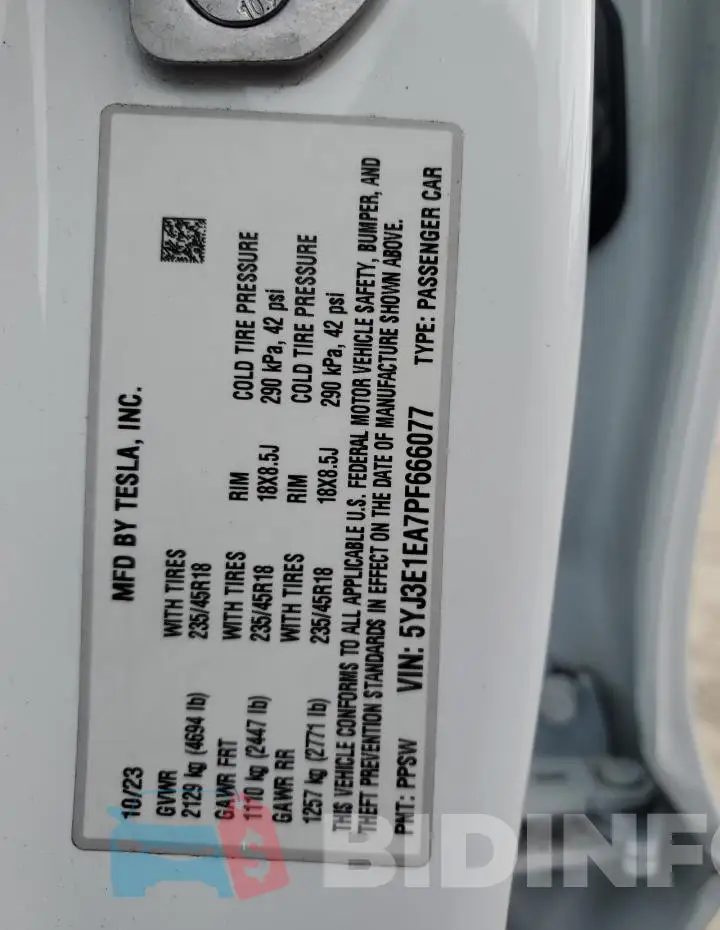 5YJ3E1EA7PF666077 Photo# 12