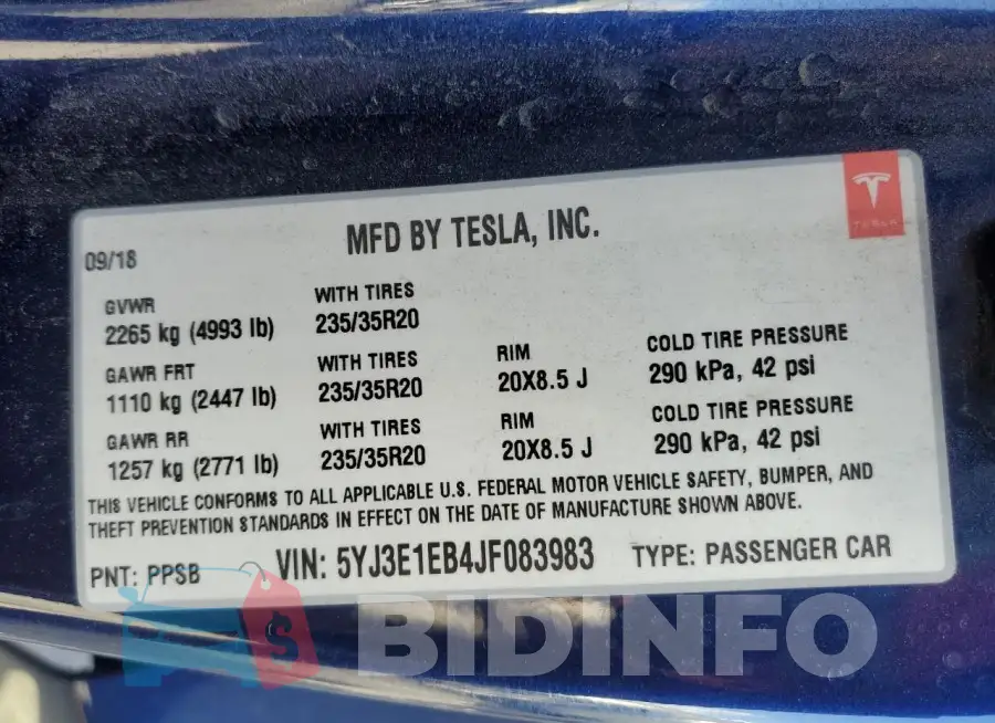5YJ3E1EB4JF083983 Photo# 12