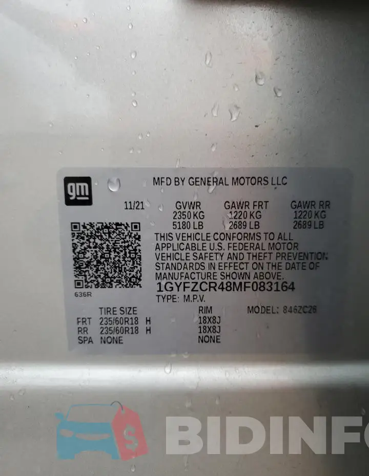 1GYFZCR48MF083164 Photo# 13