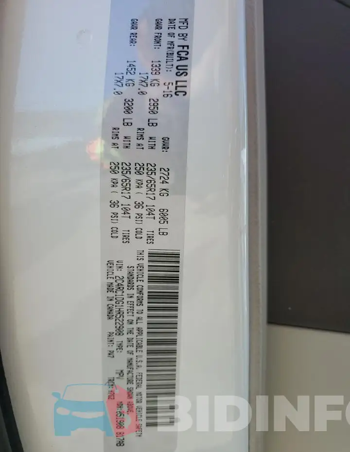 2C4RC1DG1HR522908 Photo# 14