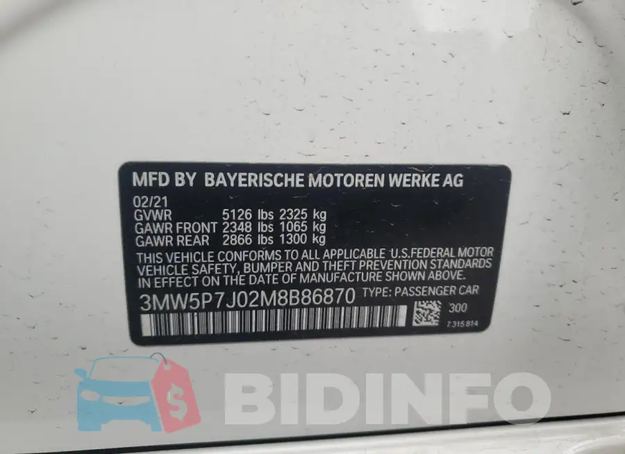 3MW5P7J02M8B86870 Photo# 12