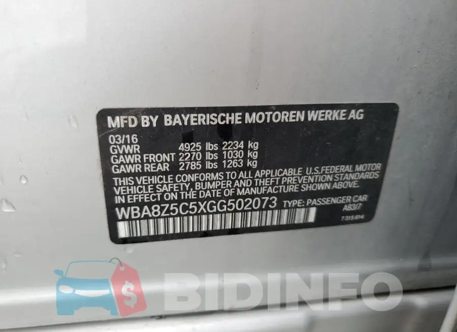 WBA8Z5C5XGG502073 Photo# 12