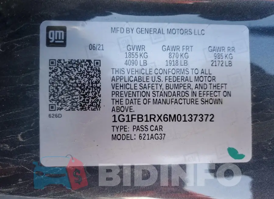 1G1FB1RX6M0137372 Photo# 12