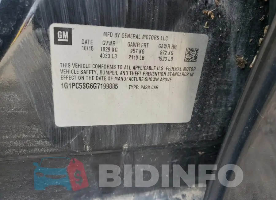 1G1PC5SG6G7199885 Photo# 13
