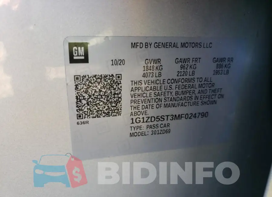 1G1ZD5ST3MF024790 Photo# 12