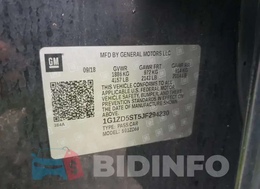 1G1ZD5ST5JF294230 Photo# 12