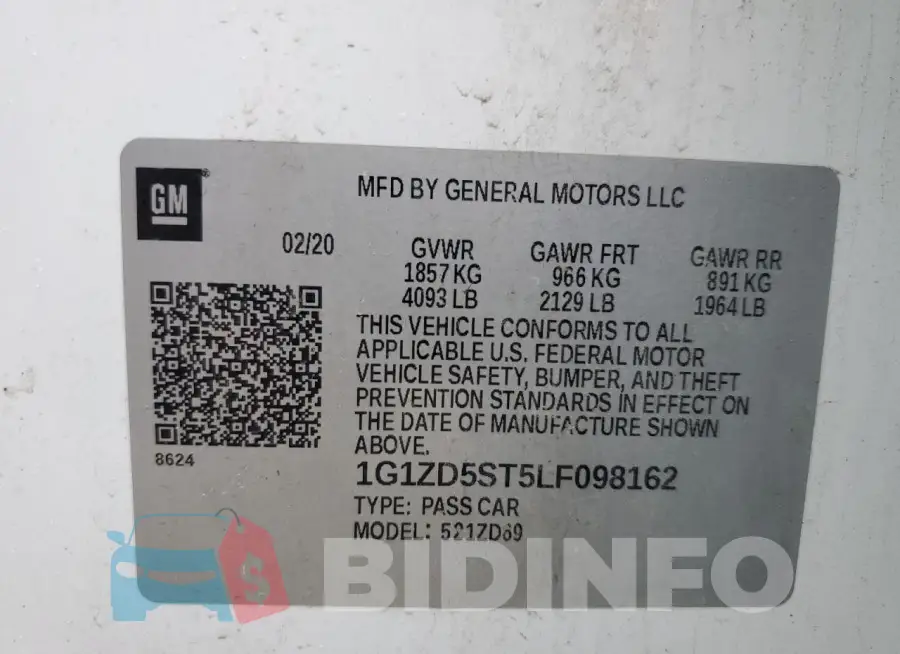 1G1ZD5ST5LF098162 Photo# 12