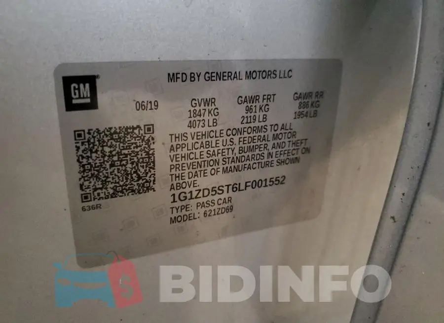 1G1ZD5ST6LF001552 Photo# 13