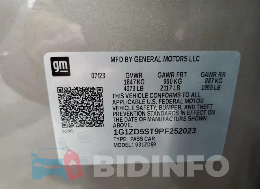 1G1ZD5ST9PF252023 Photo# 12
