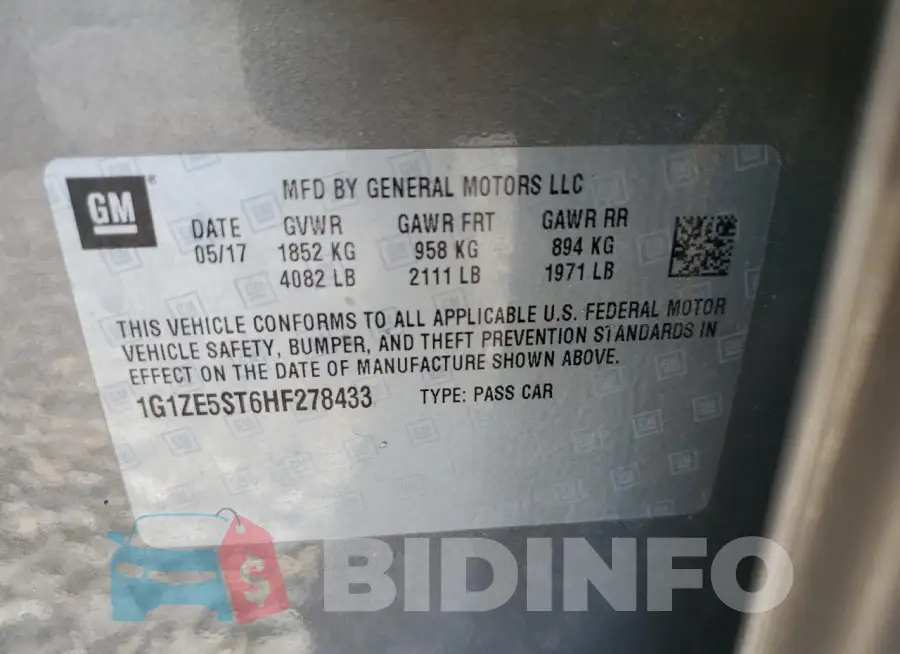 1G1ZE5ST6HF278433 Photo# 12