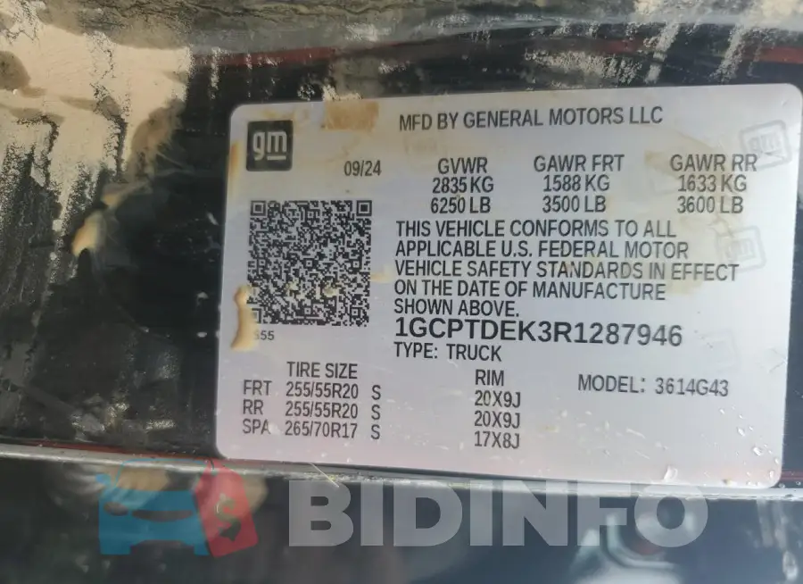 1GCPTDEK3R1287946 Photo# 12