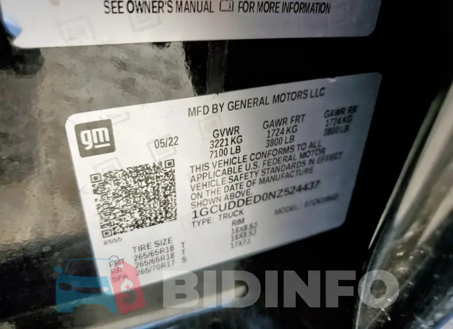 1GCUDDED0NZ524437 Photo# 12
