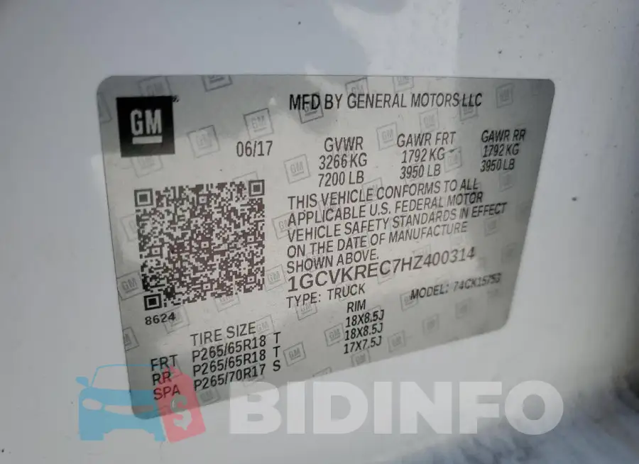 1GCVKREC7HZ400314 Photo# 12