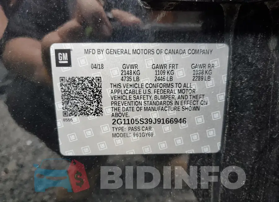 2G1105S39J9166946 Photo# 12