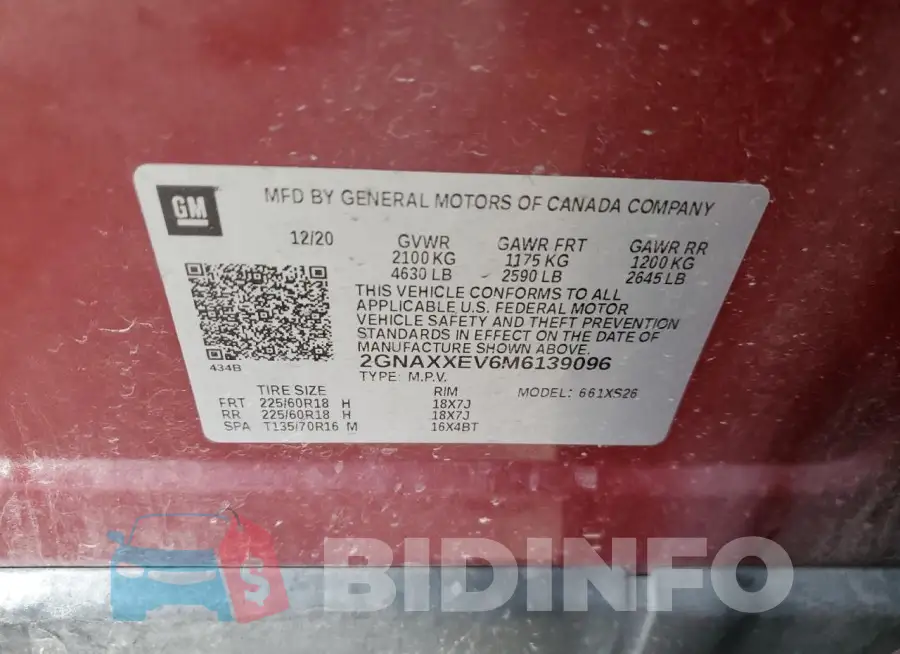 2GNAXXEV6M6139096 Photo# 13