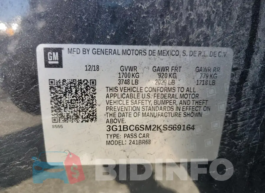 3G1BC6SM2KS569164 Photo# 12