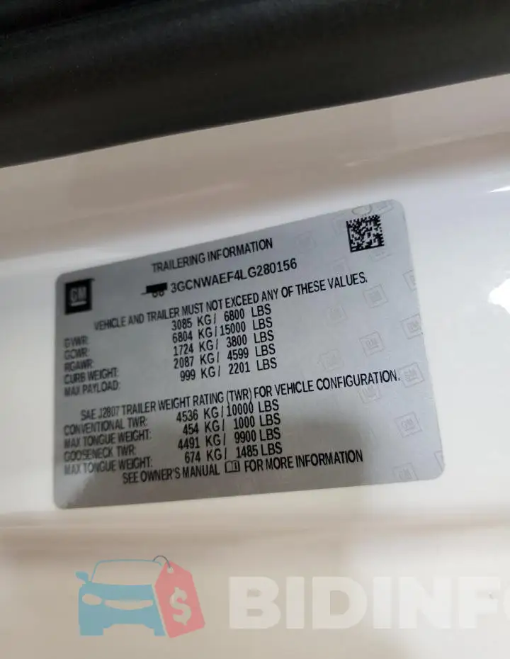 3GCNWAEF4LG280156 Photo# 12