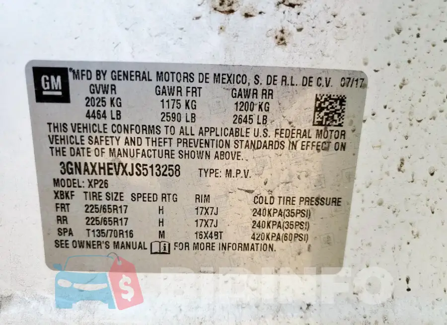 3GNAXHEVXJS513258 Photo# 13