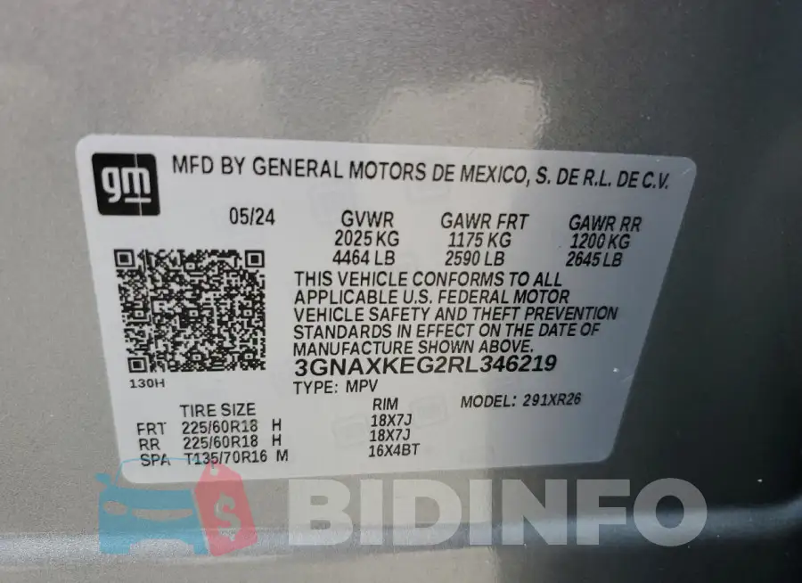 3GNAXKEG2RL346219 Photo# 13
