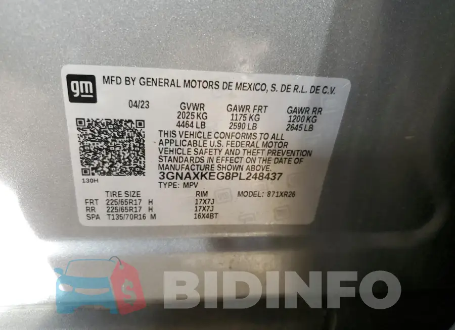 3GNAXKEG8PL248437 Photo# 13