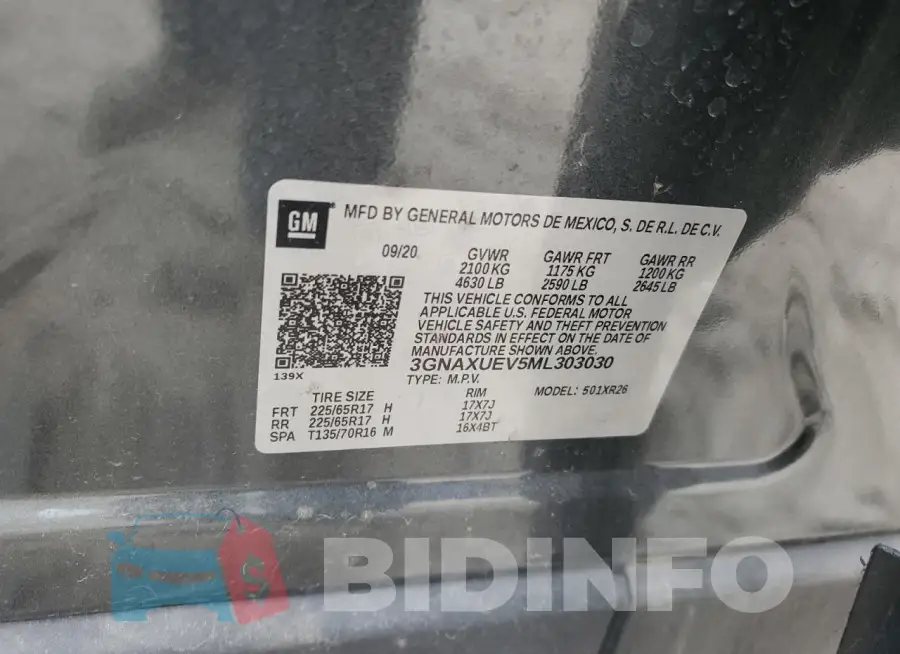 3GNAXUEV5ML303030 Photo# 12
