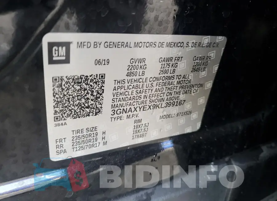 3GNAXYEX9KL399167 Photo# 13