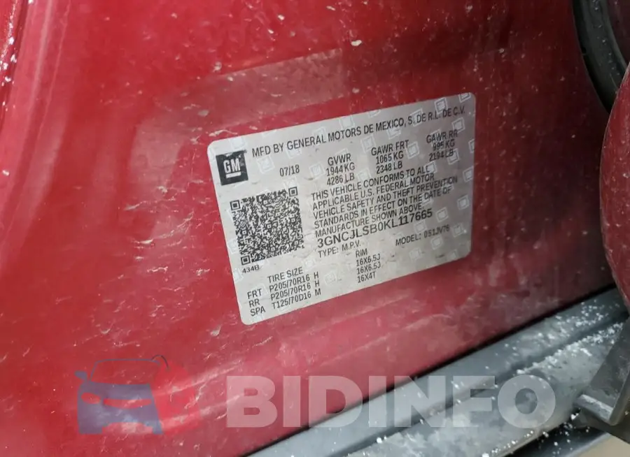 3GNCJLSB0KL117665 Photo# 13