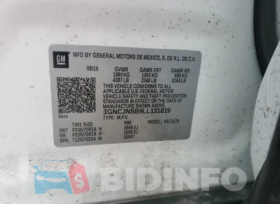 3GNCJNSB9LL131819 Photo# 13