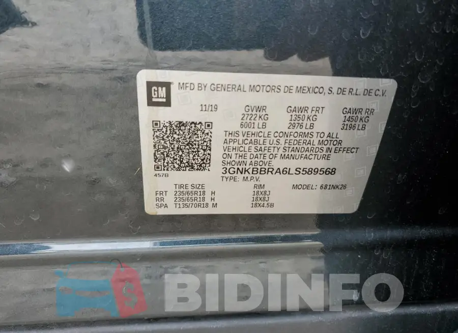3GNKBBRA6LS589568 Photo# 13