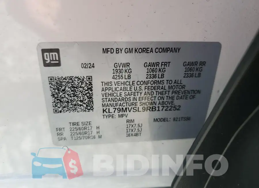 KL79MVSL9RB172252 Photo# 14