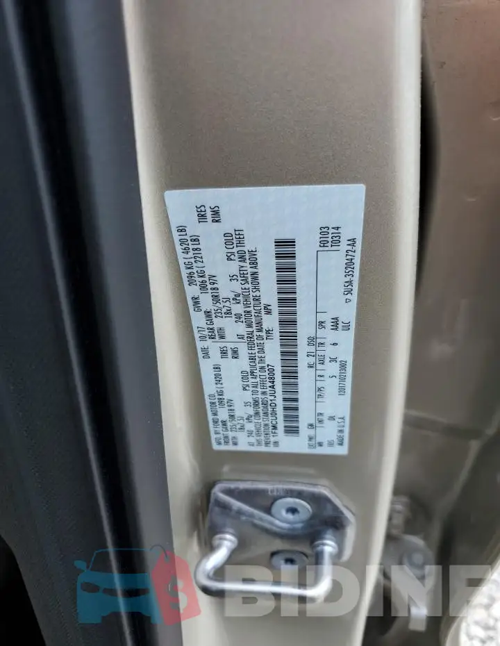 1FMCU0HD1JUA48007 Photo# 13