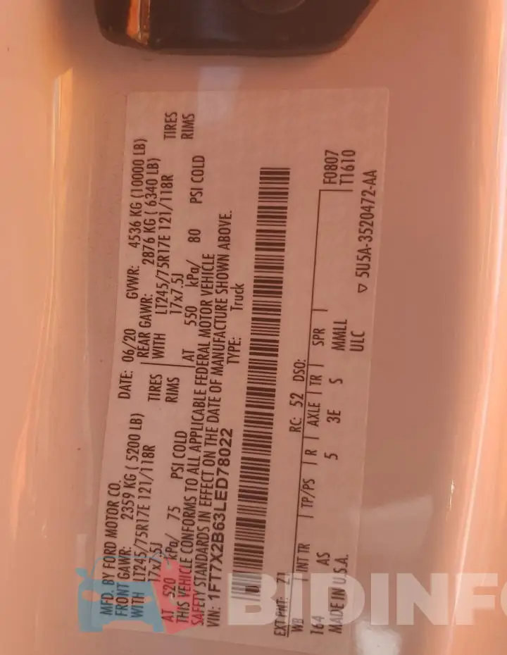 1FT7X2B63LED78022 Photo# 12