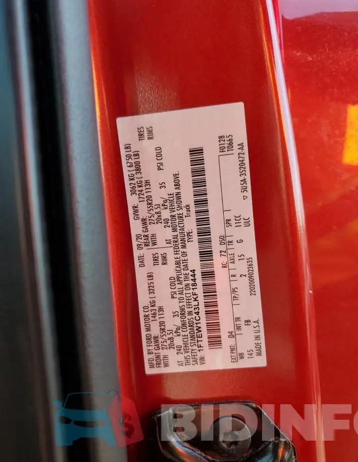 1FTEW1C43LKF18444 Photo# 12
