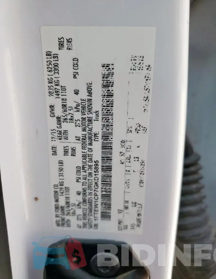 1FTEW1CP7GKD15895 Photo# 12