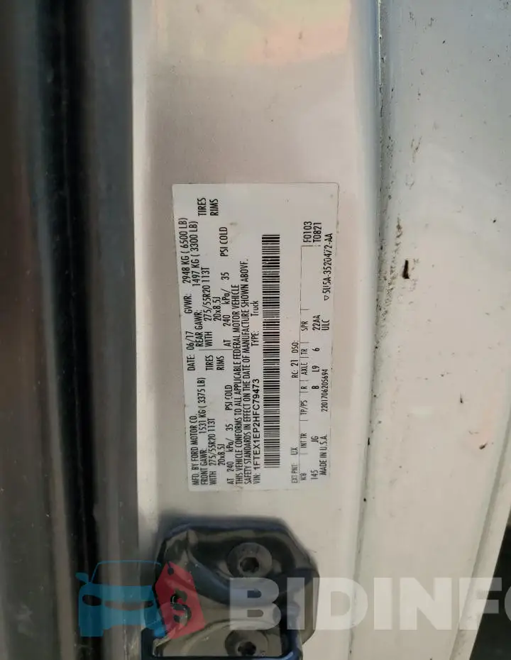 1FTEX1EP2HFC79473 Photo# 12