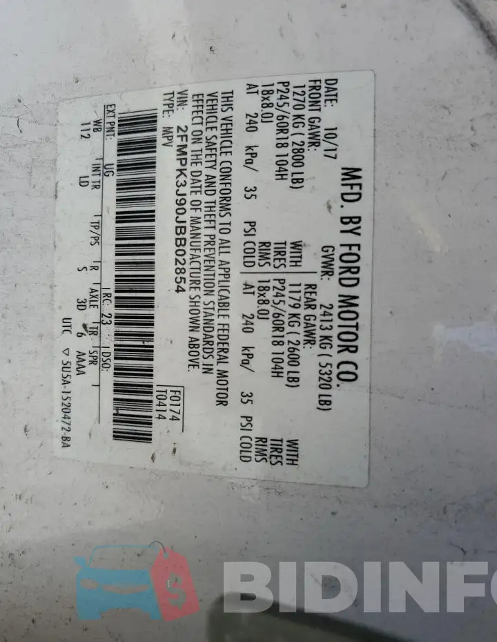2FMPK3J90JBB02854 Photo# 13