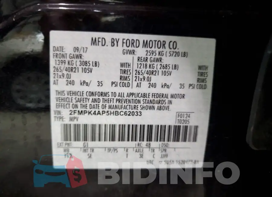 2FMPK4AP5HBC62033 Photo# 13