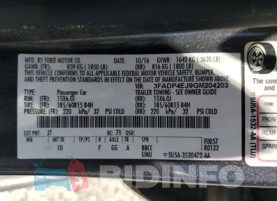 3FADP4EJ9GM204203 Photo# 12