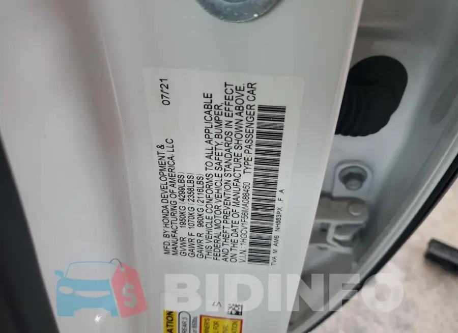 1HGCV1F56MA088450 Photo# 12