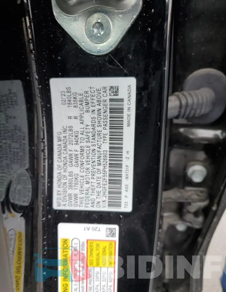 2HGFE2F55PH526903 Photo# 13