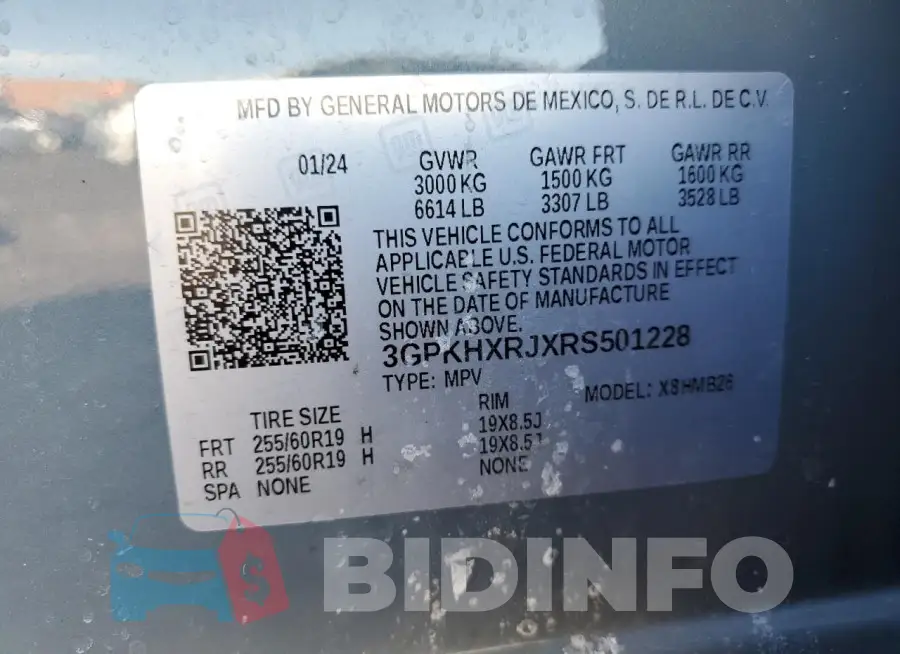3GPKHXRJXRS501228 Photo# 13