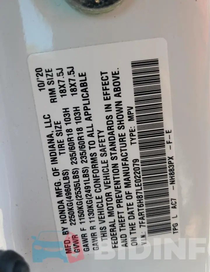 7FART6H87LE022079 Photo# 13