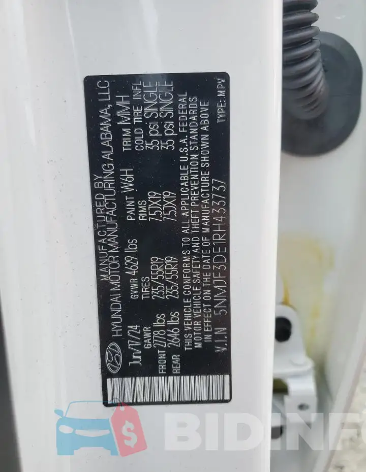 5NMJF3DE1RH433737 Photo# 13