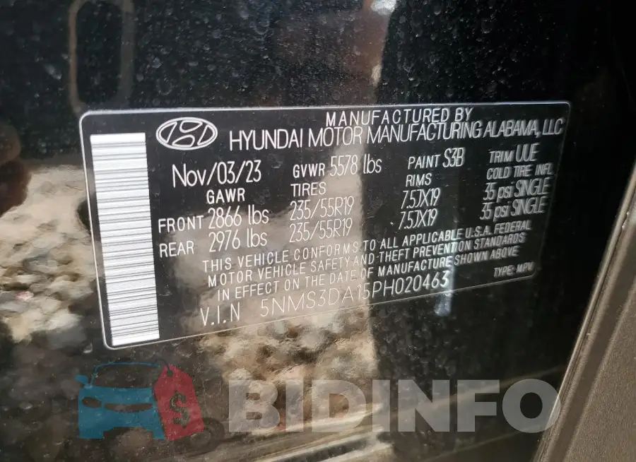 5NMS3DA15PH020463 Photo# 14