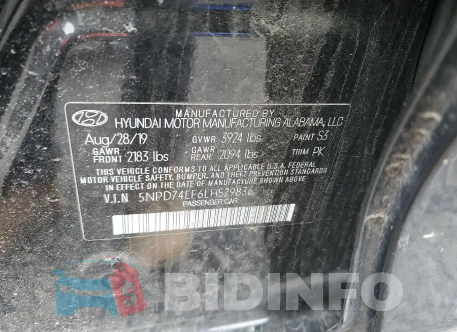 5NPD74LF6LH529836 Photo# 12