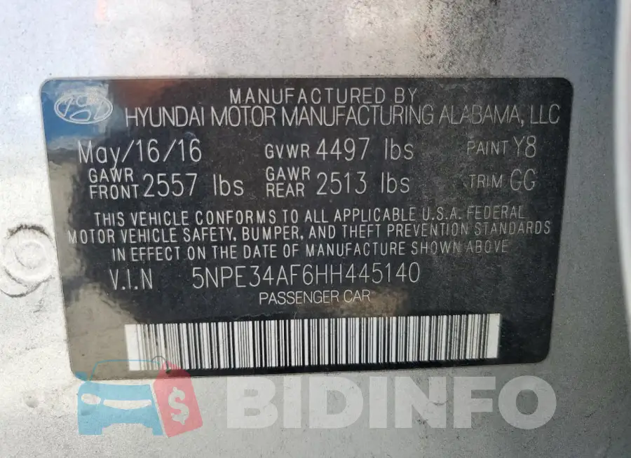 5NPE34AF6HH445140 Photo# 13