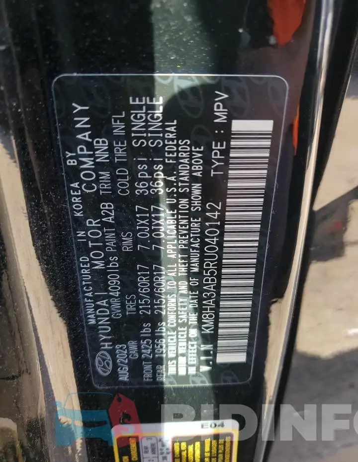 KM8HA3AB5RU040142 Photo# 13