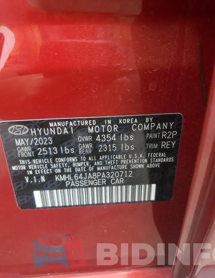 KMHL64JA8PA320712 Photo# 12