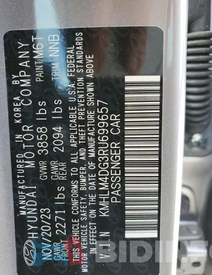 KMHLM4DG3RU699657 Photo# 13